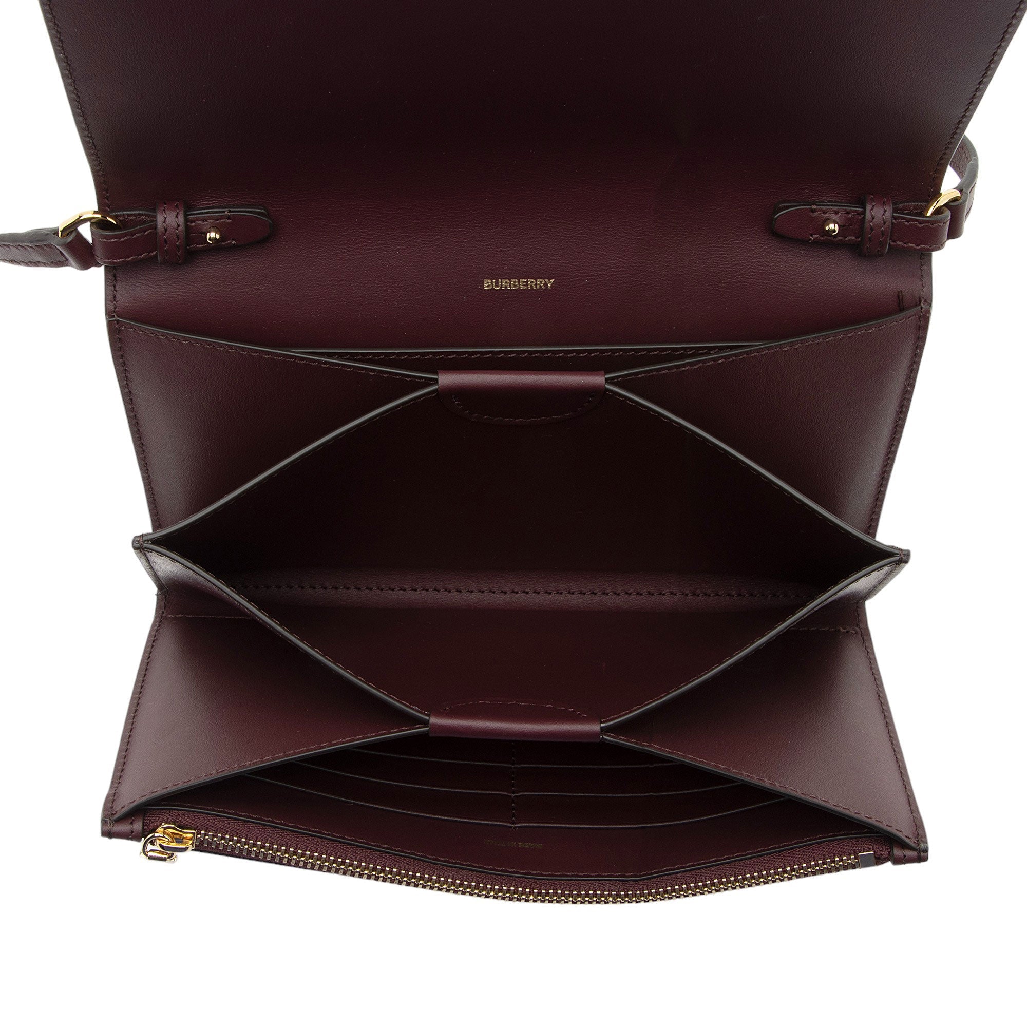 Burberry Leather Hazelmere Wallet on Strap (SHF-VFcGwG)