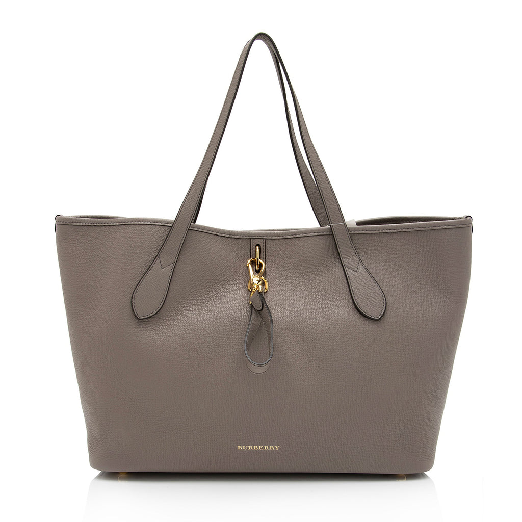 Burberry Leather Honeybrook Derby Medium Tote (SHF-eUcGSe)
