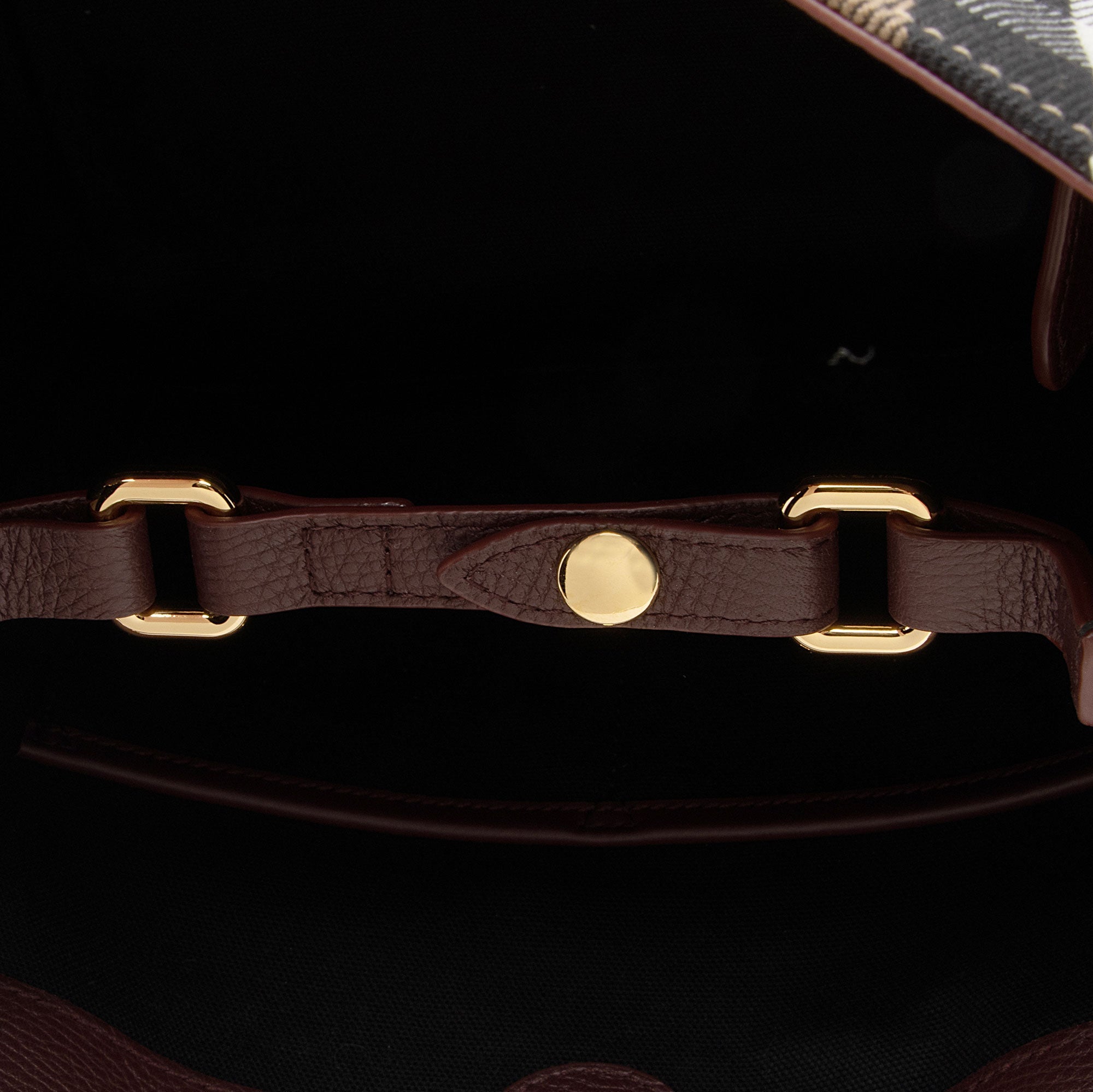 Burberry Leather House Check Canterbury Small Tote (SHF-pFpn6o)