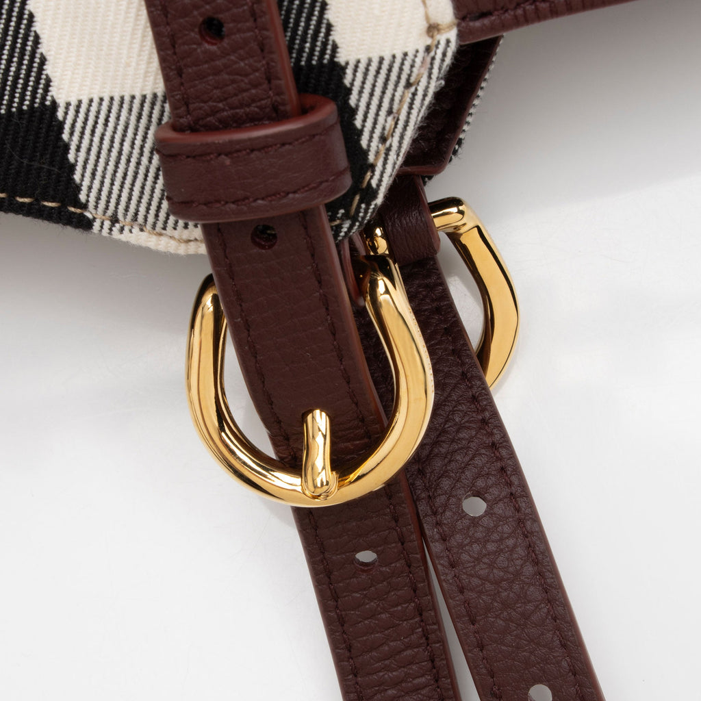 Burberry Leather House Check Canterbury Small Tote (SHF-pFpn6o)