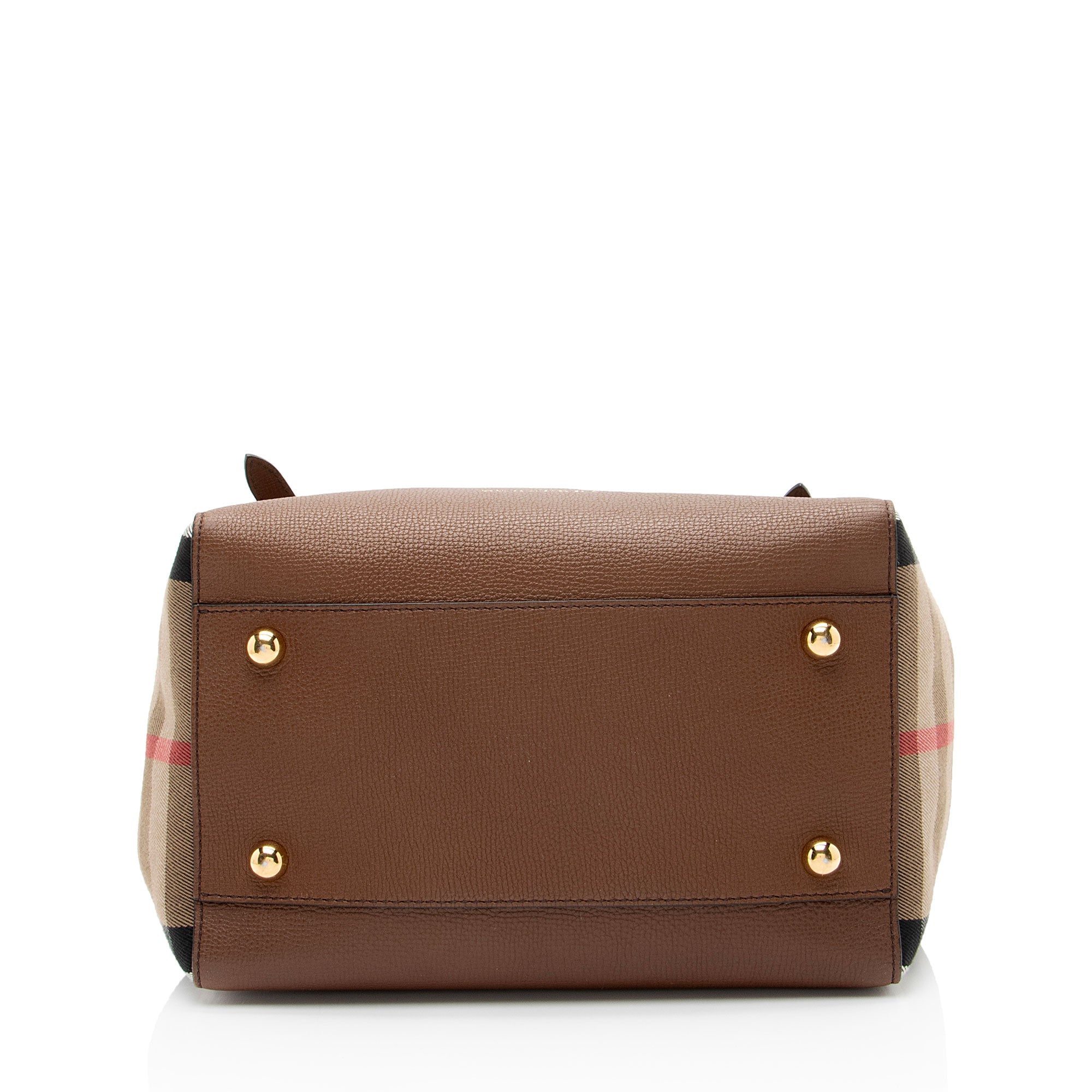 Burberry Leather House Check Canterbury Small Tote