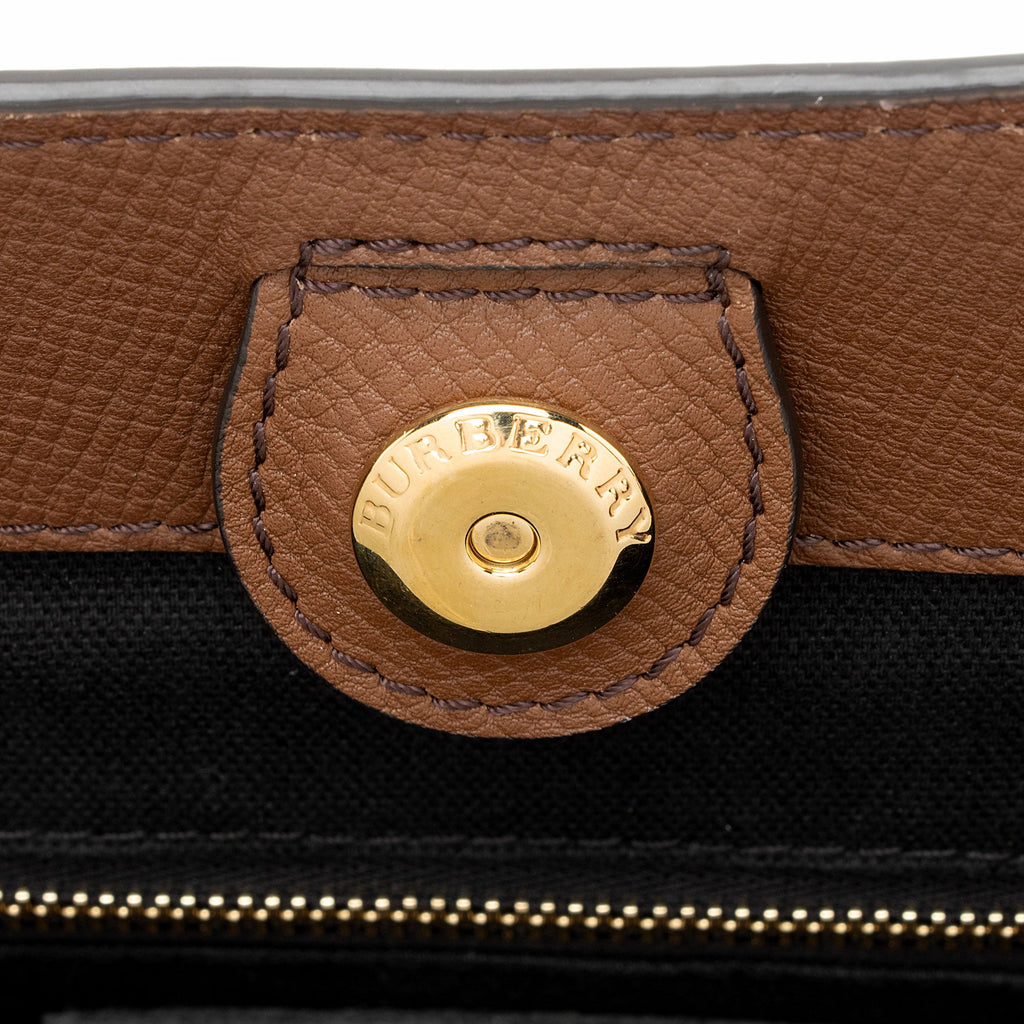 Burberry Leather House Check Canterbury Small Tote