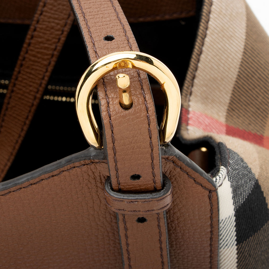 Burberry Leather House Check Canterbury Small Tote