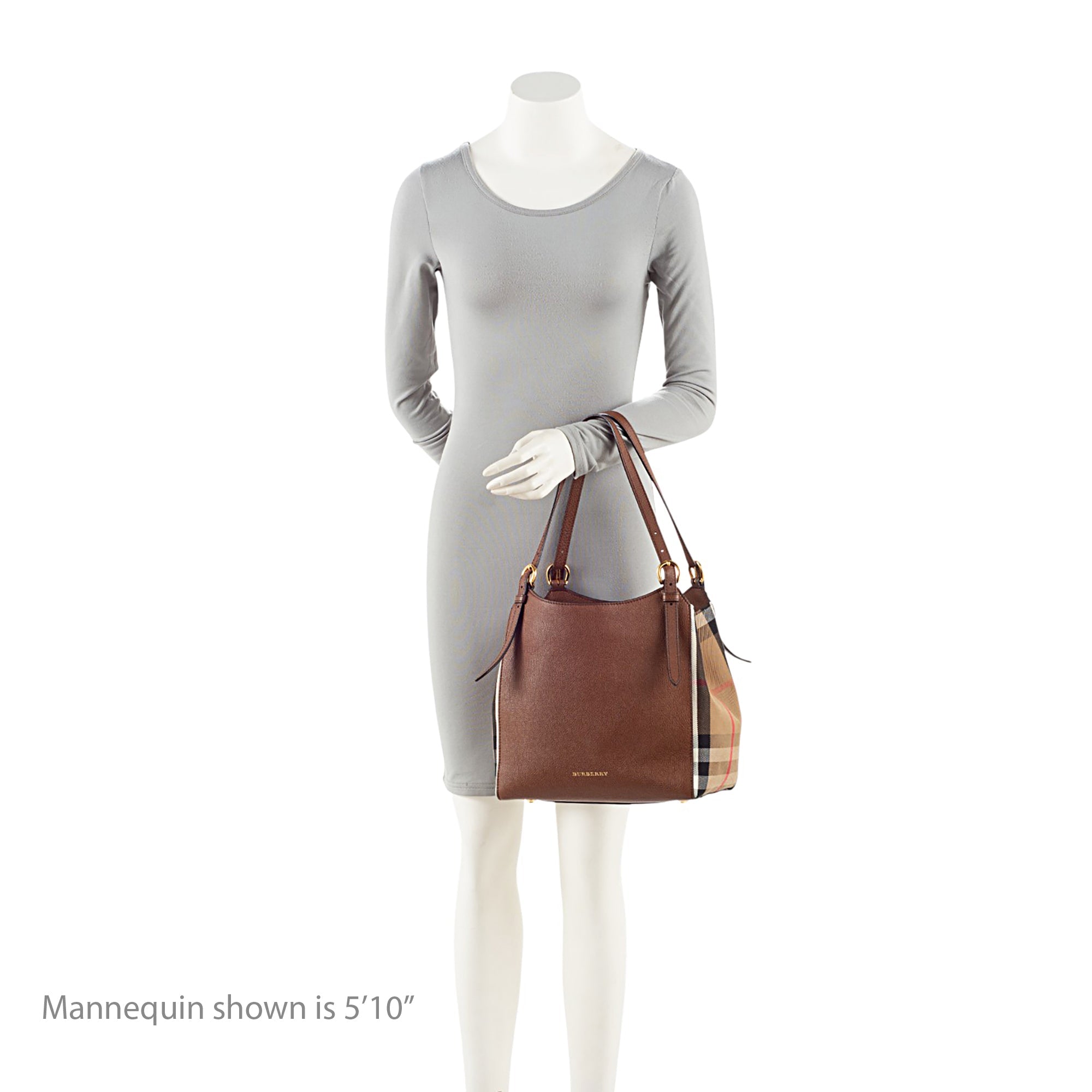 Burberry Leather House Check Canterbury Small Tote
