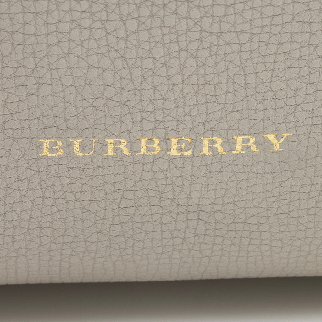 Burberry Leather House Check Derby Canterbury Small Tote (SHF-22598)