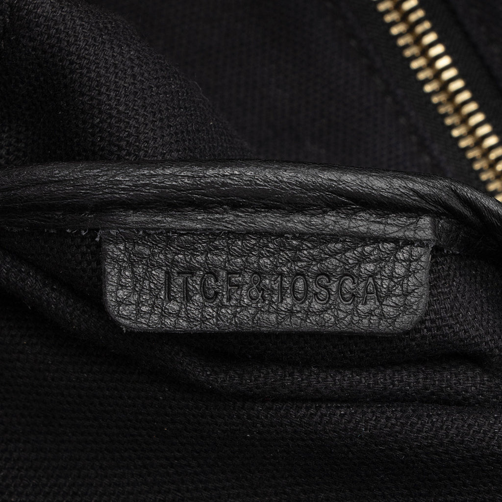Burberry Leather House Check Derby Welburn Small Tote (SHF-qJKDyZ)