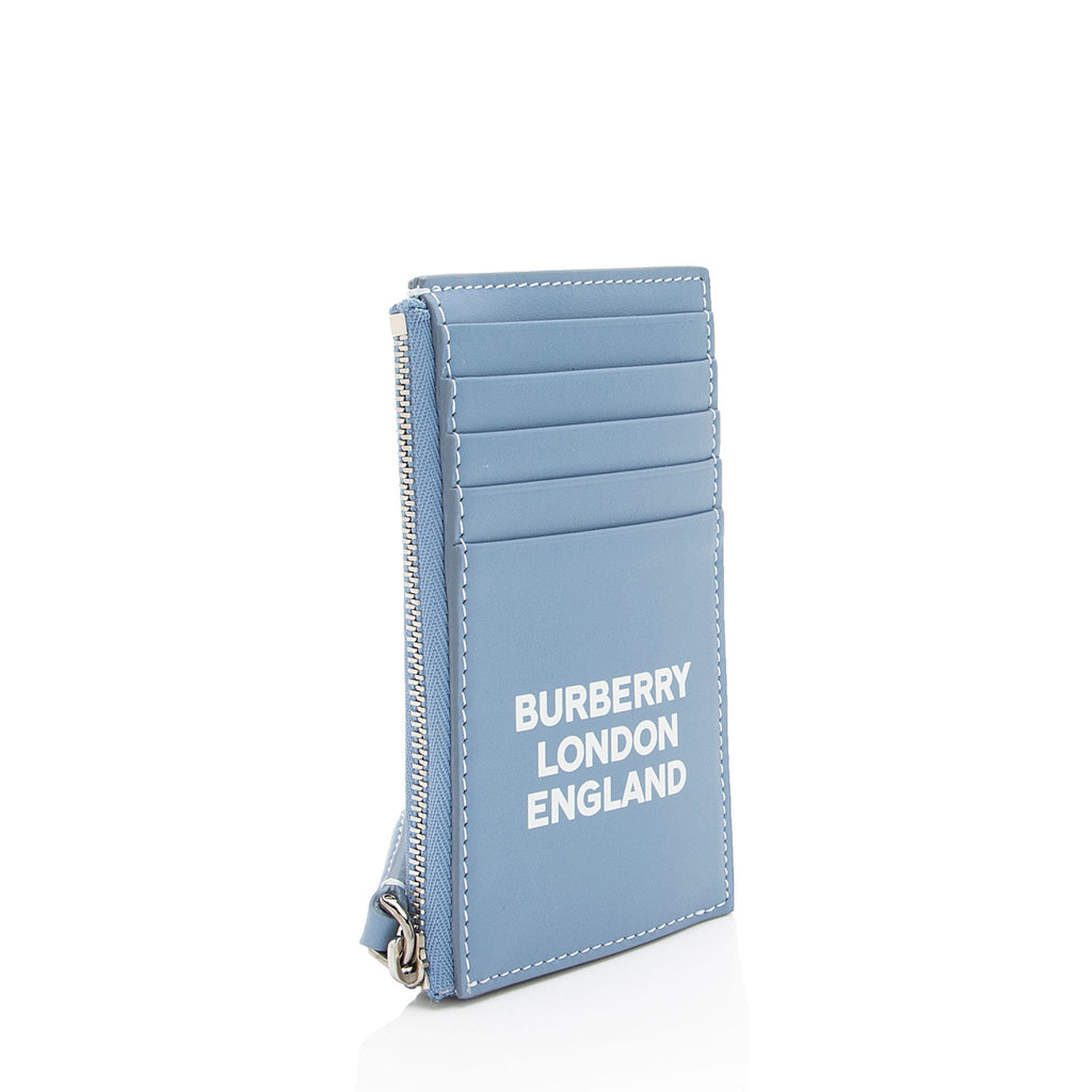 Burberry Leather Logo Alwyn Zip Card Case