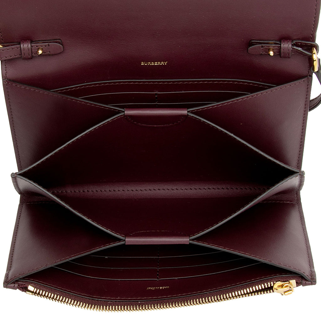 Burberry Leather Hazelmere Wallet On Strap (SHF-ggIvOR)