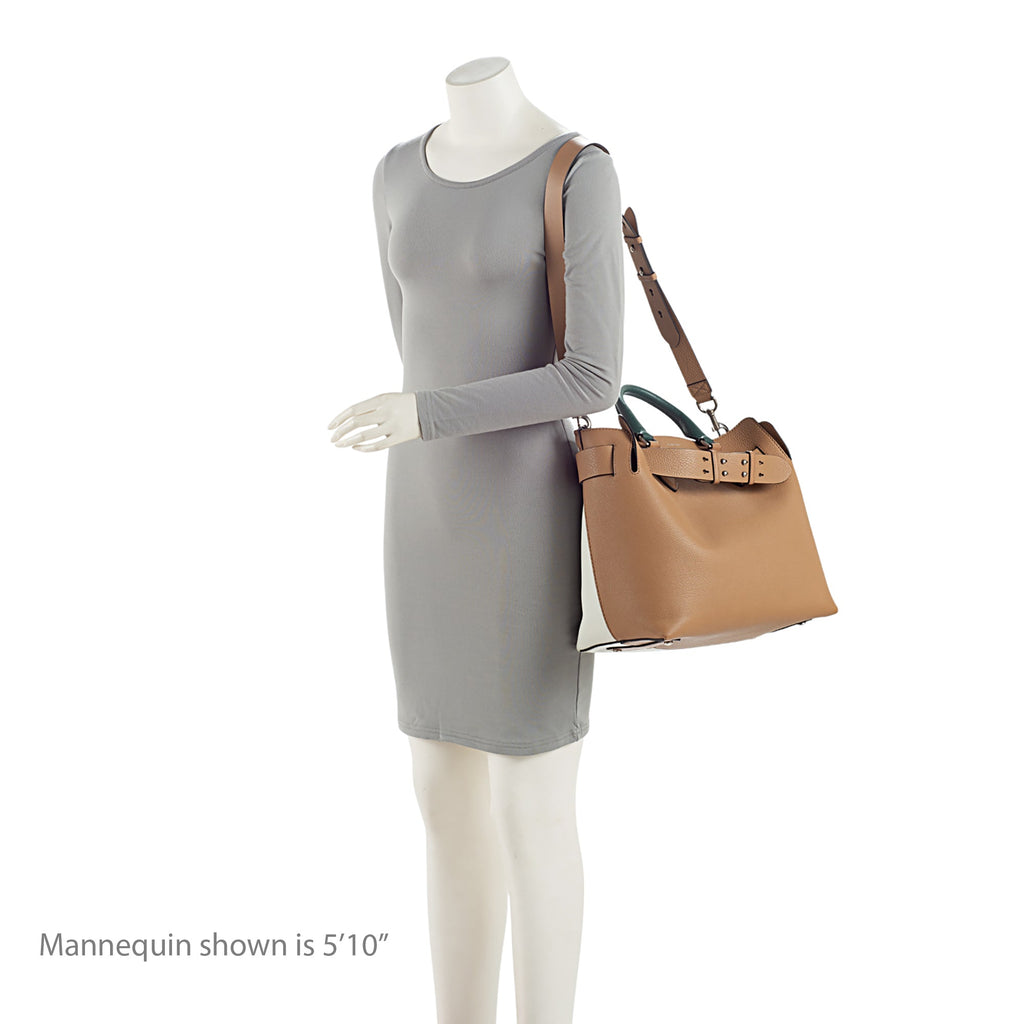 Burberry Leather Marais Medium Belted Tote (SHF-LONL0h)