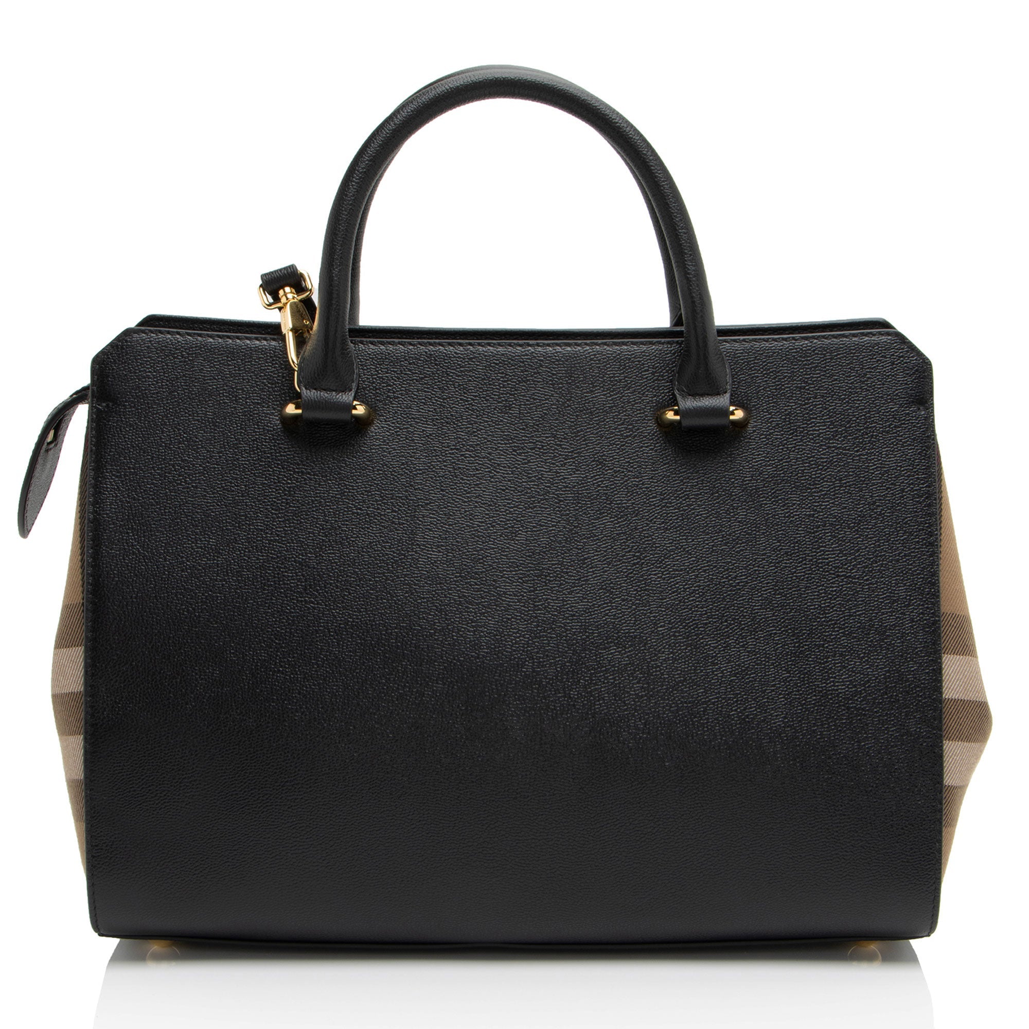 Burberry Leather Nova Check Banwell Tote