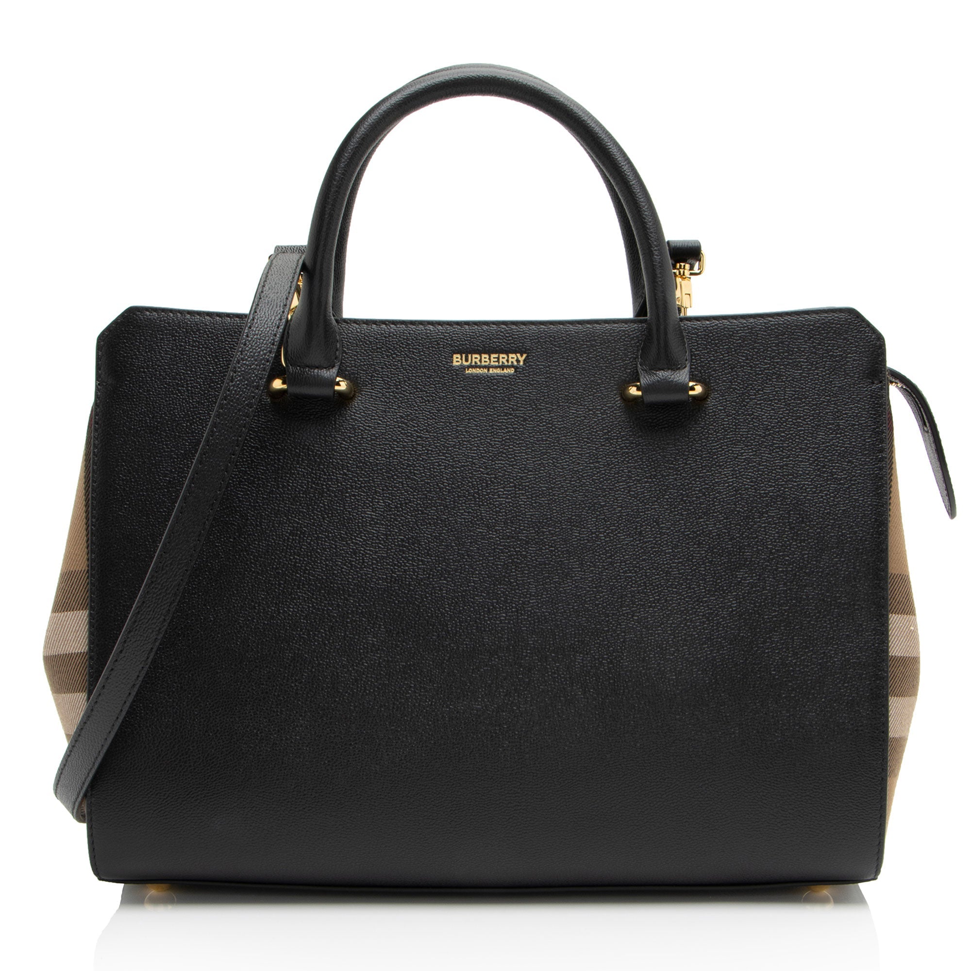 Burberry Leather Nova Check Banwell Tote