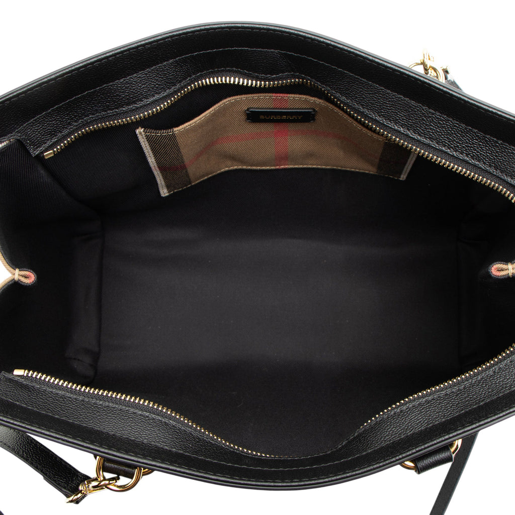 Burberry Leather Nova Check Banwell Tote