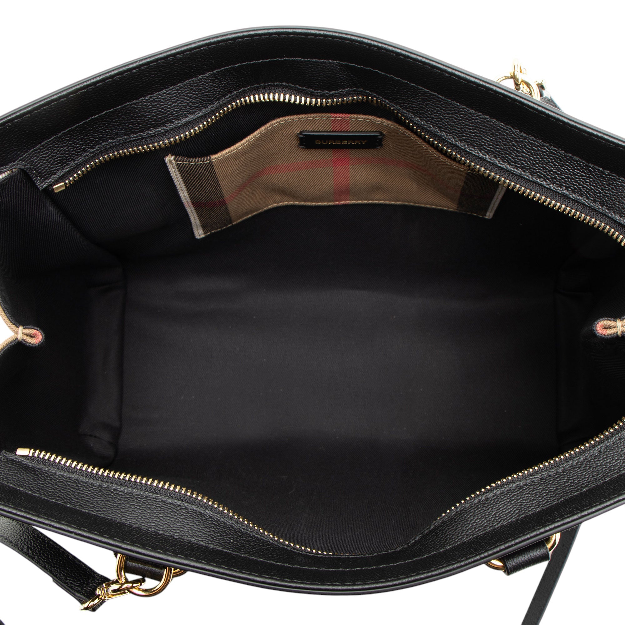 Burberry Leather Nova Check Banwell Tote