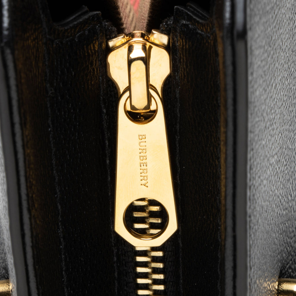 Burberry Leather Nova Check Banwell Tote