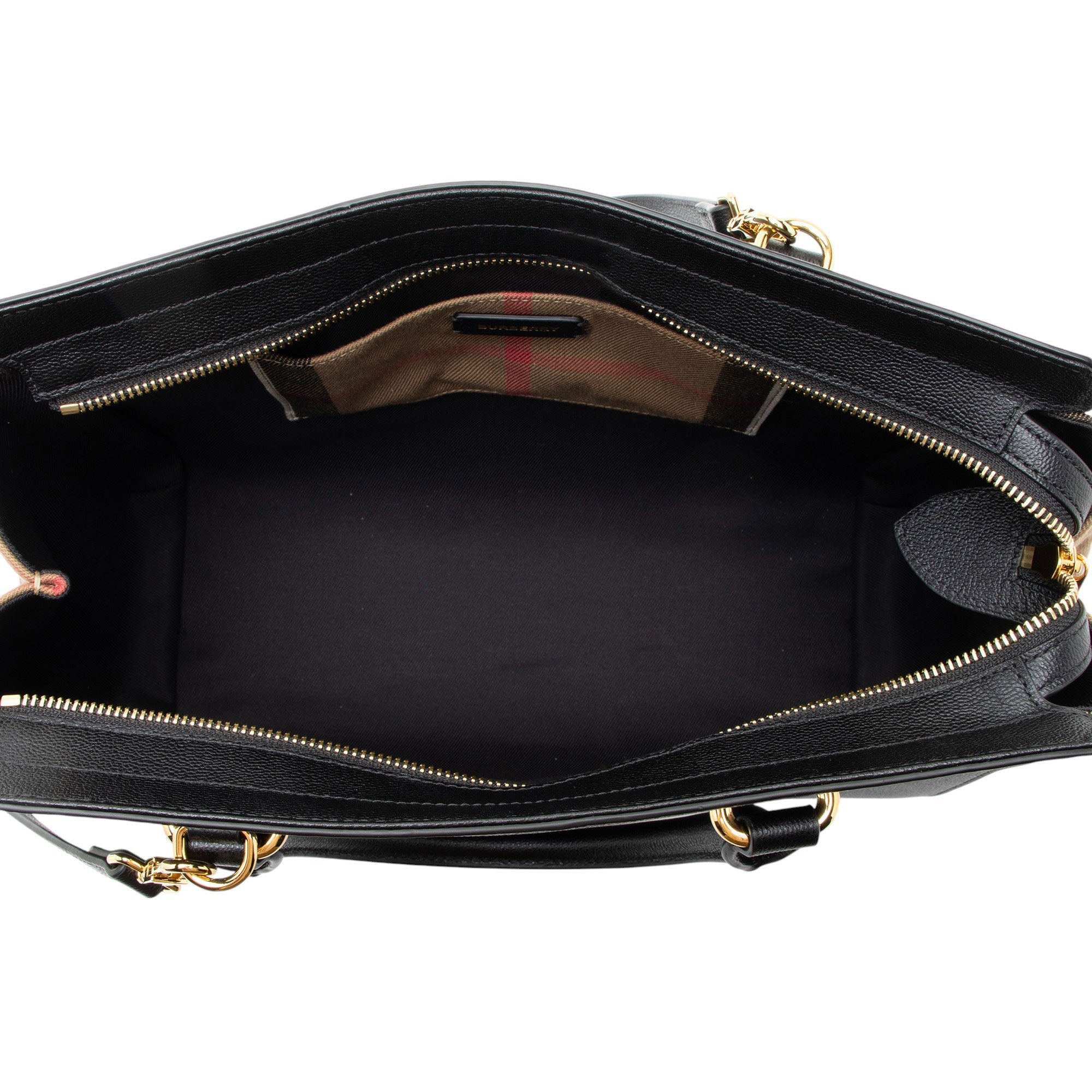 Burberry Leather Nova Check Banwell Tote