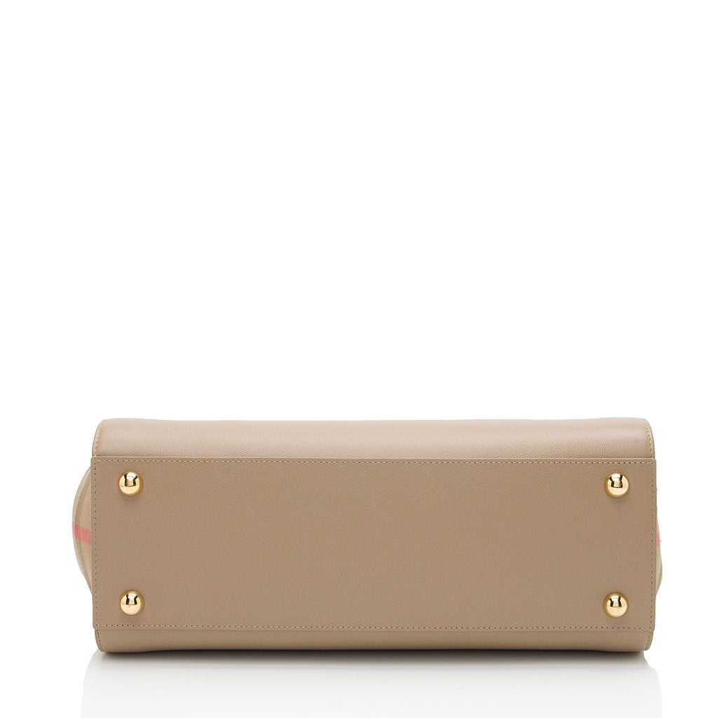 Burberry Leather Nova Check Banwell Tote