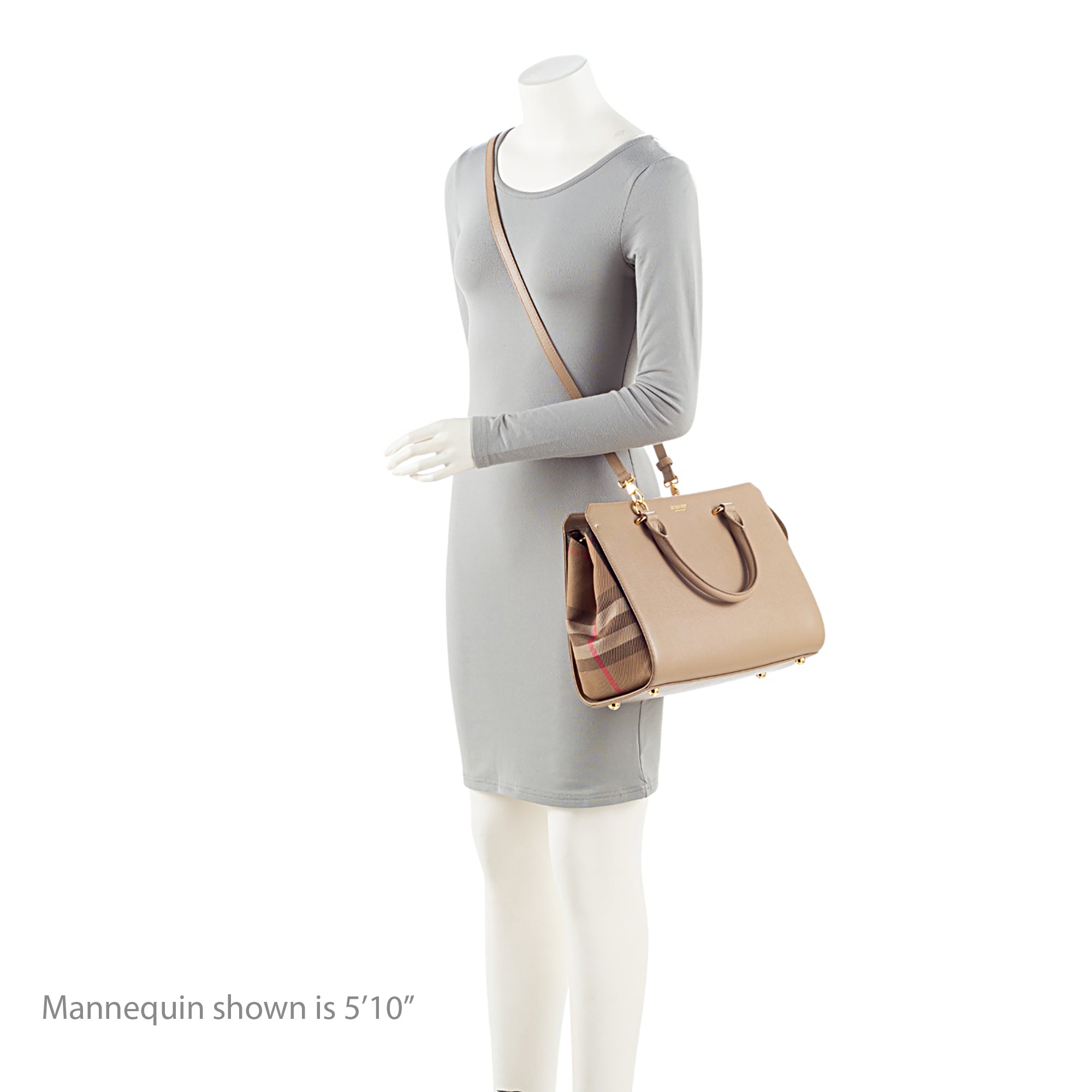 Burberry Leather Nova Check Banwell Tote