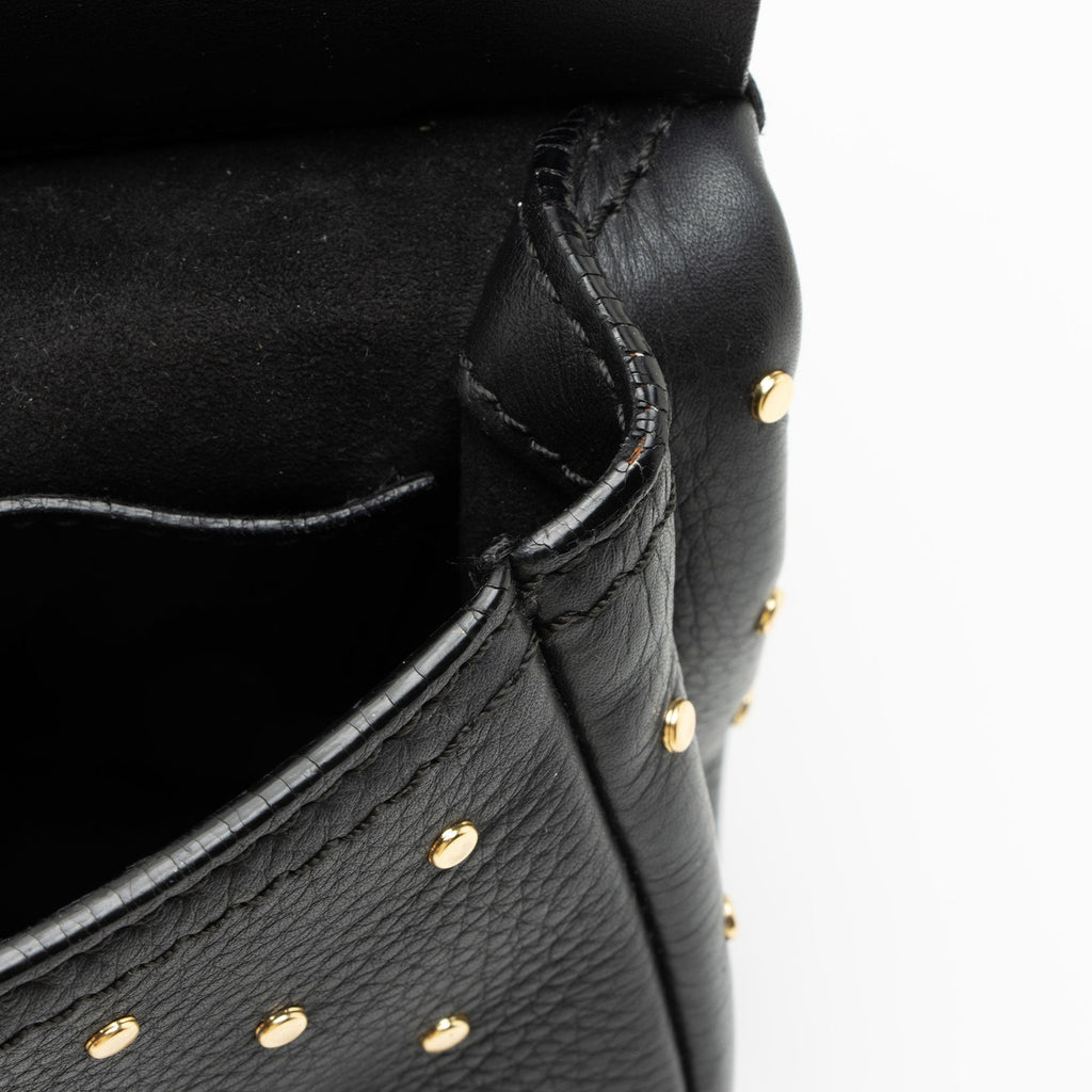 Burberry Leather Riveted Baby Bridle Shoulder Bag