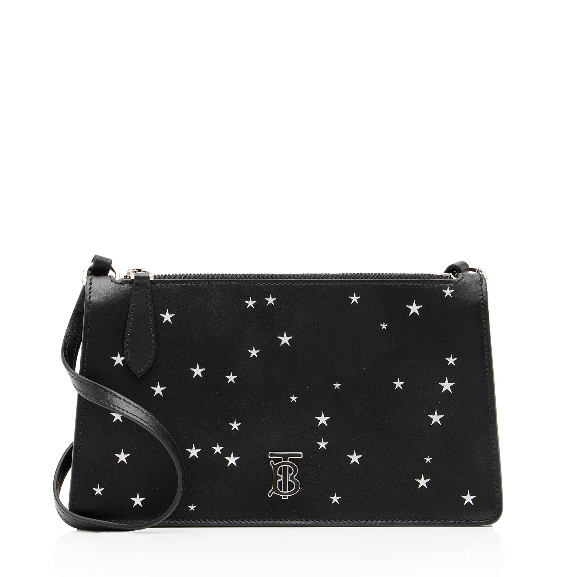 Burberry Leather Star Print TB Mini Pouch (SHF-23378)