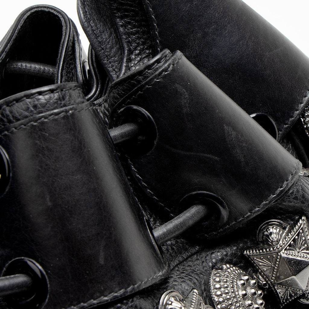 Burberry Leather Studded Mason Warrior Hobo