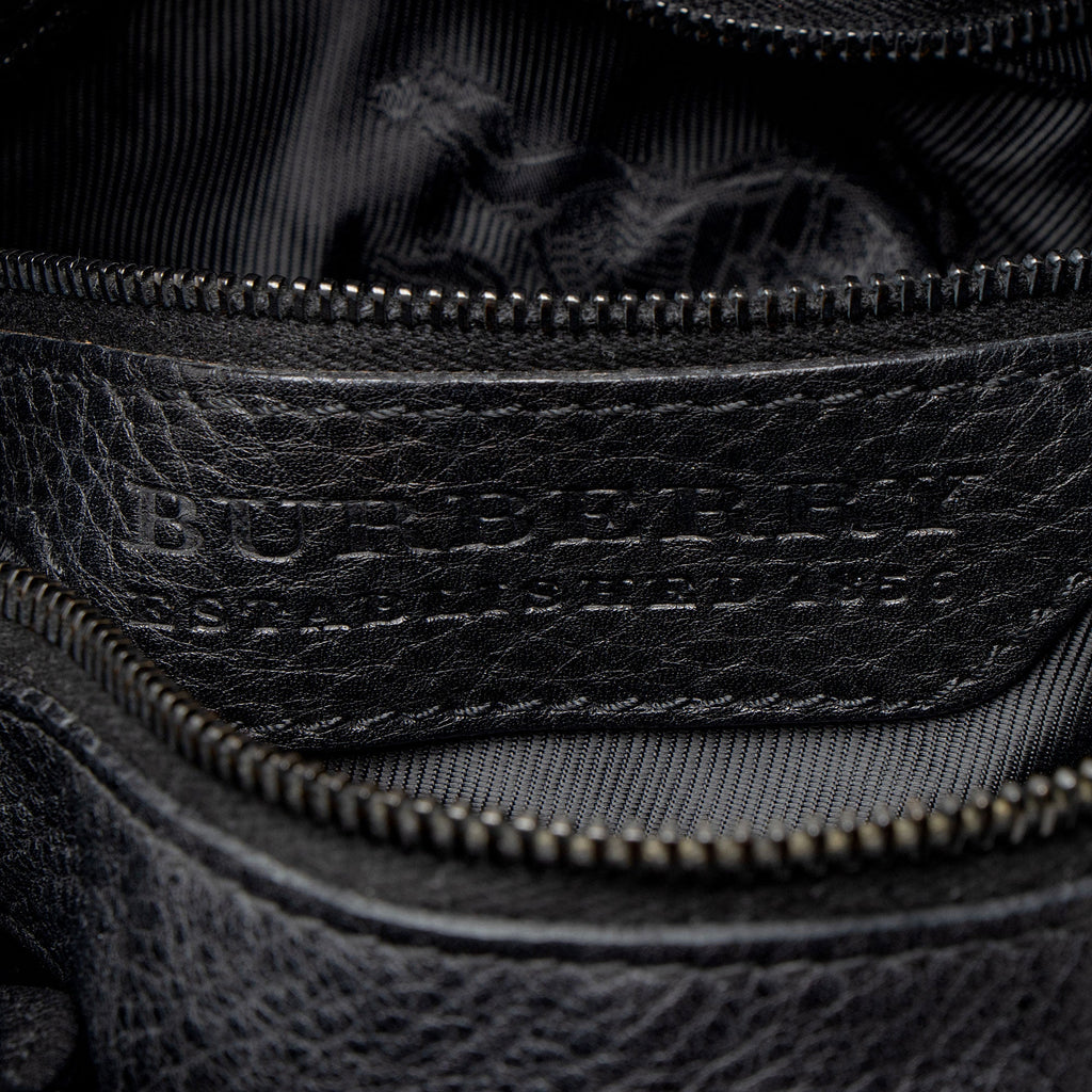Burberry Leather Studded Mason Warrior Hobo