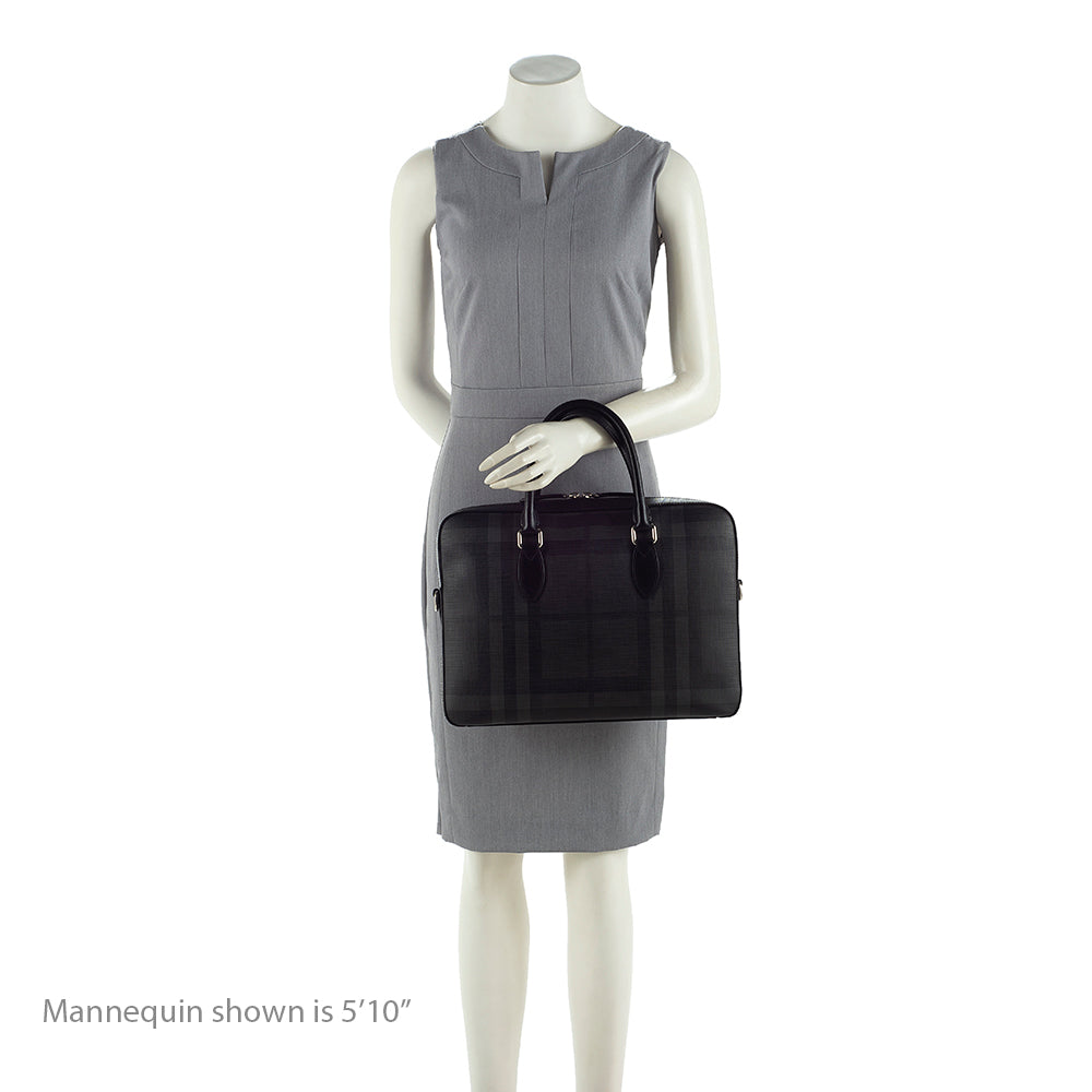 Burberry London Check Slim Barrow Briefcase (SHF-19576)