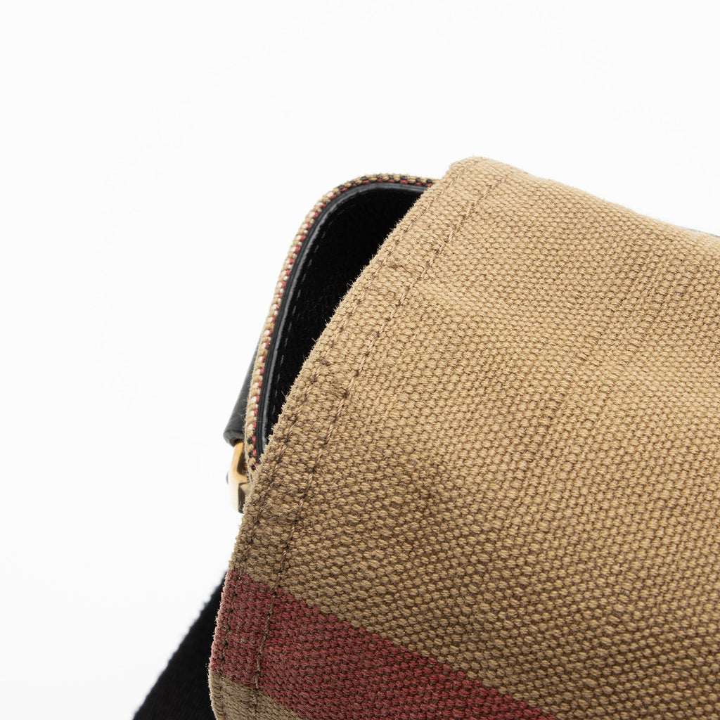 Burberry Mega Check Baildon Messenger Bag (SHF-VuxVRv)