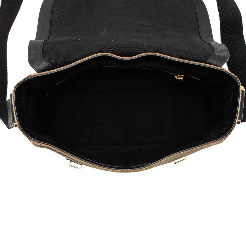 Burberry Mega Check Baildon Messenger Bag (SHF-VuxVRv)