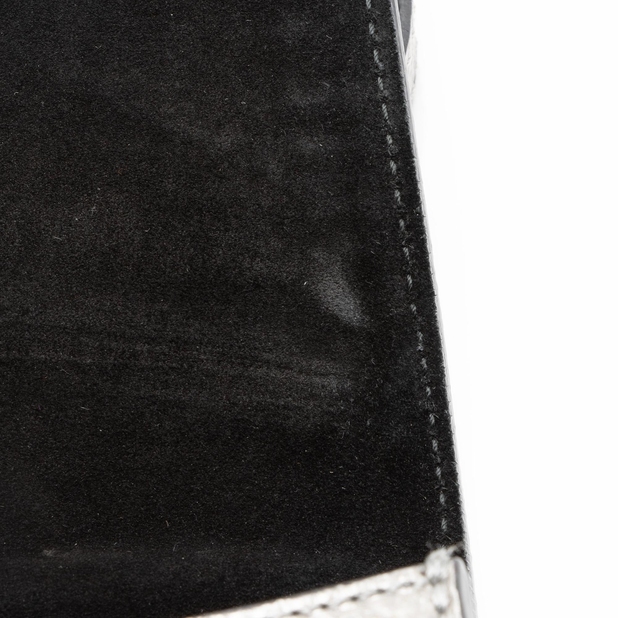 Burberry Metallic Grained Leather Abbott Small Crossbody Bag (SHF-23382)