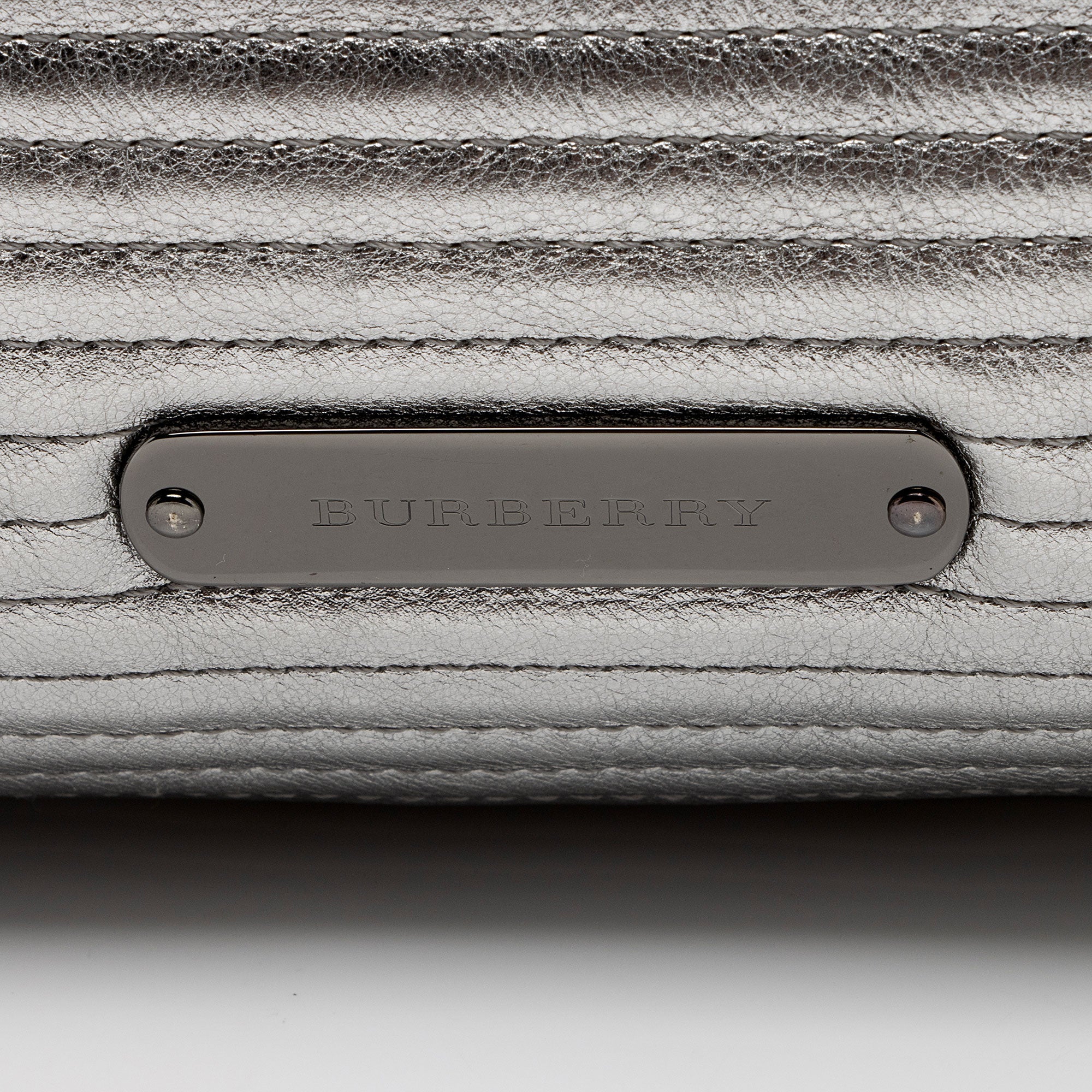 Burberry Metallic Patent Leather Winniford Satchel