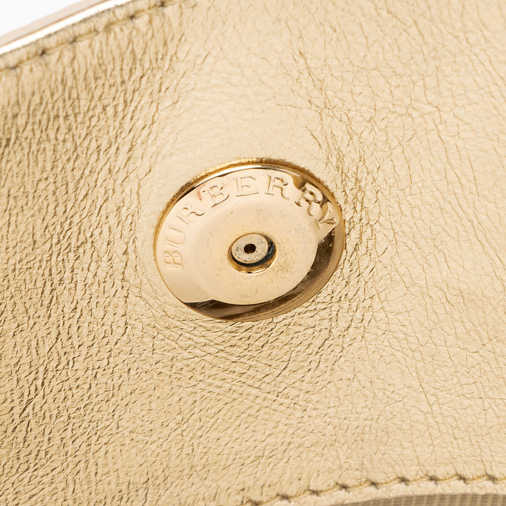Burberry Metallic Quilted Leather Hillgate Tote