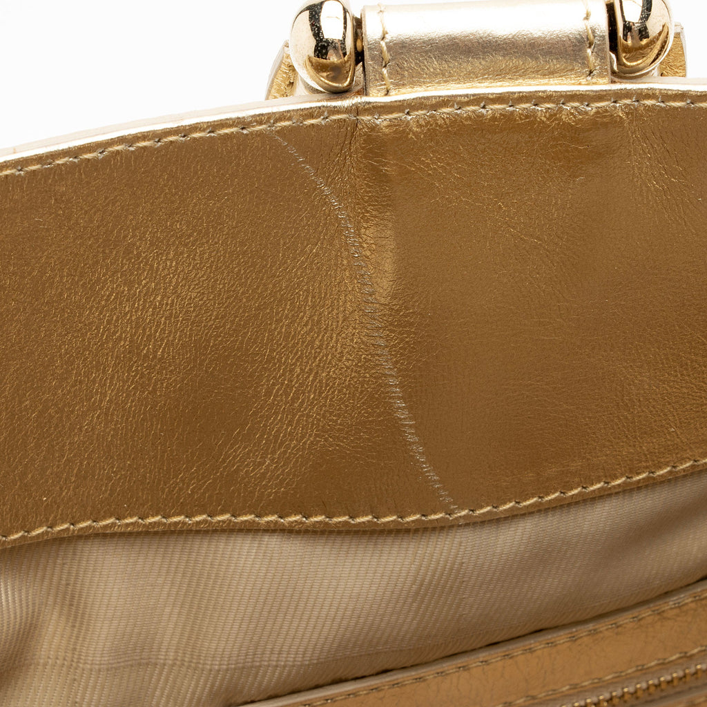 Burberry Metallic Quilted Leather Hillgate Tote