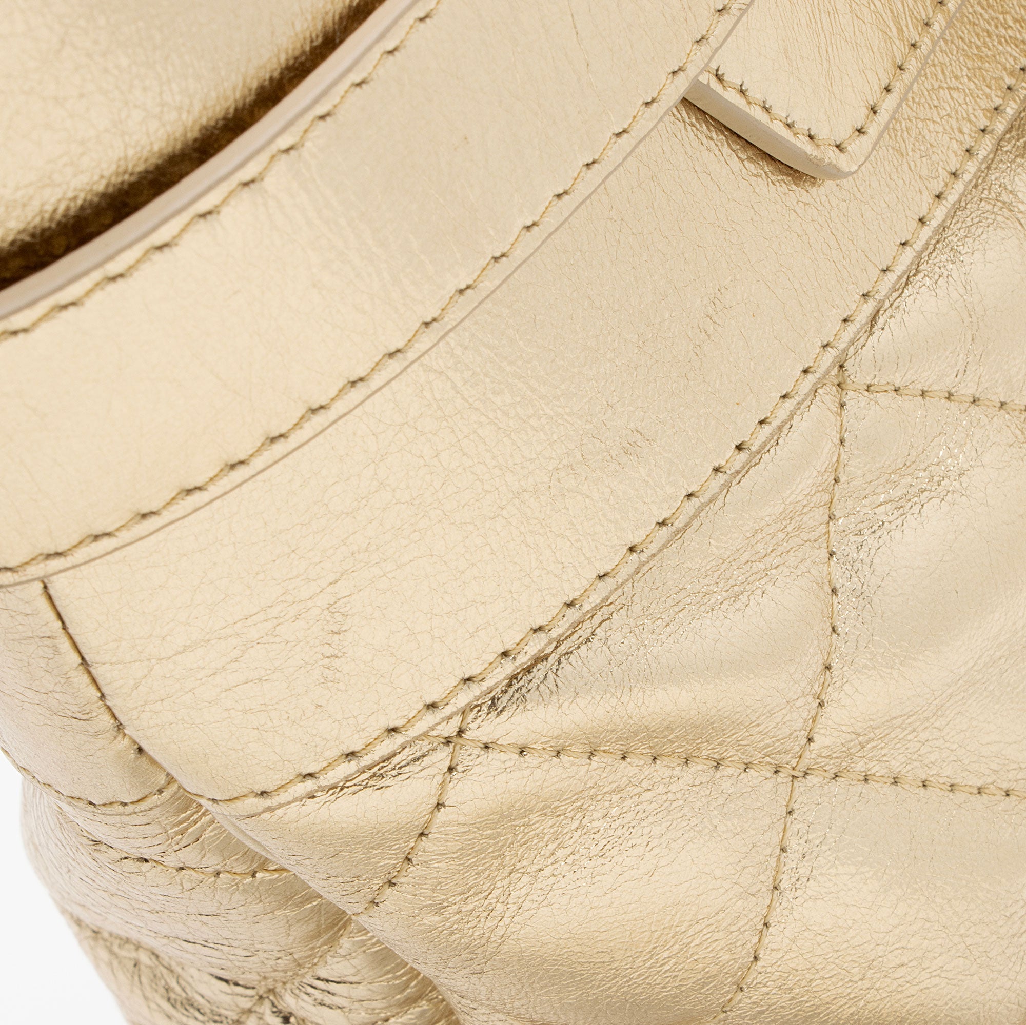 Burberry Metallic Quilted Leather Hillgate Tote