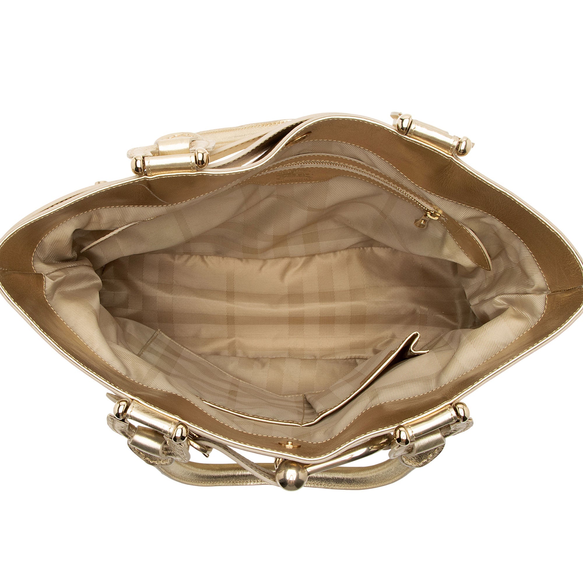 Burberry Metallic Quilted Leather Hillgate Tote