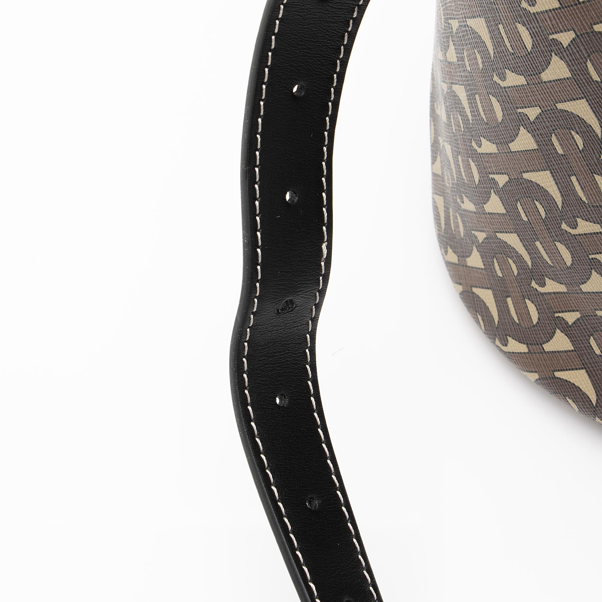 Burberry E-Canvas TB Monogram Bridle Chesterton Bucket Bag (SHF-23254)