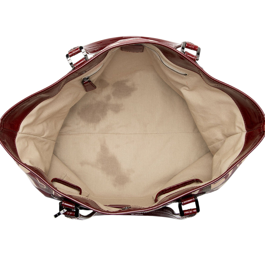 Burberry Nova Check Painted Hearts Tote (SHF-8ExxqA)