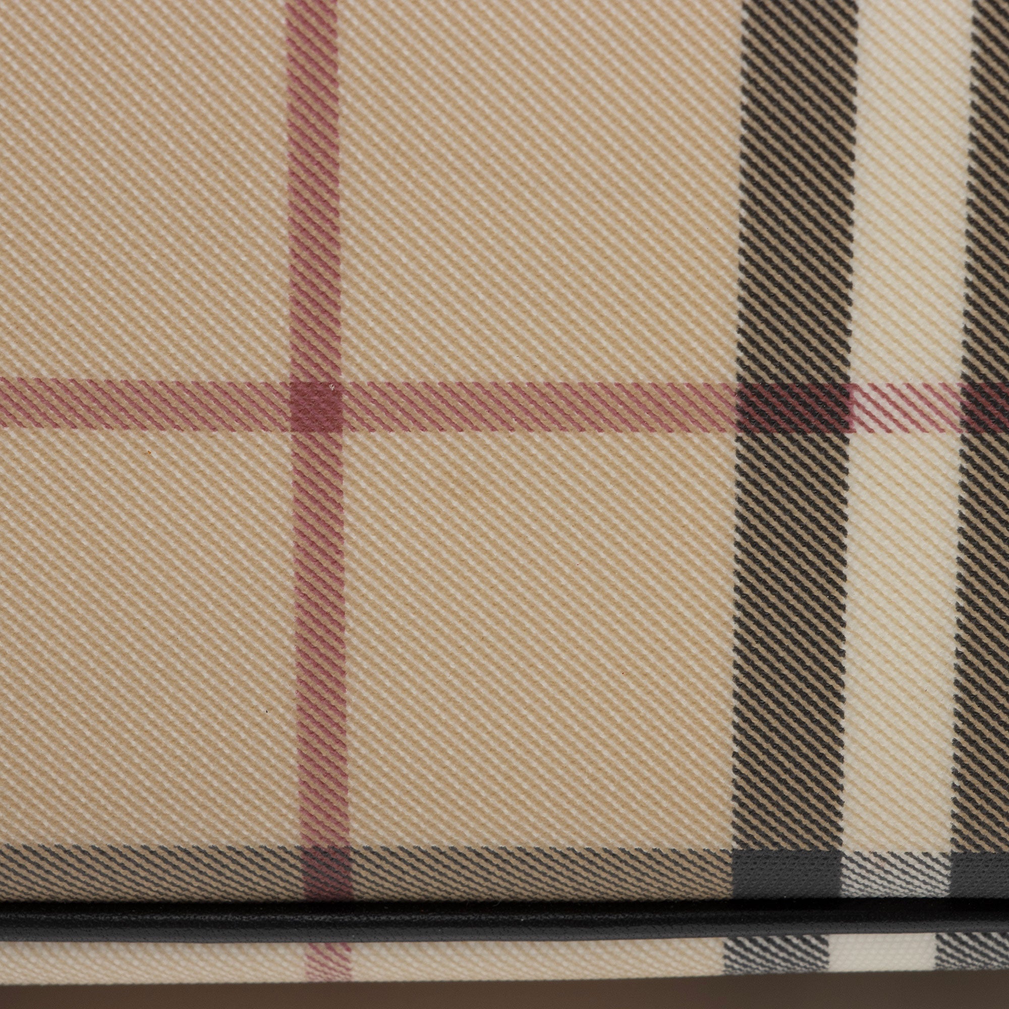 Burberry Nova Check Leather Studded Medium Tote (SHF-QGyTPK)