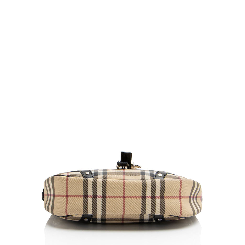 Burberry Nova Check Small Buckle Hobo