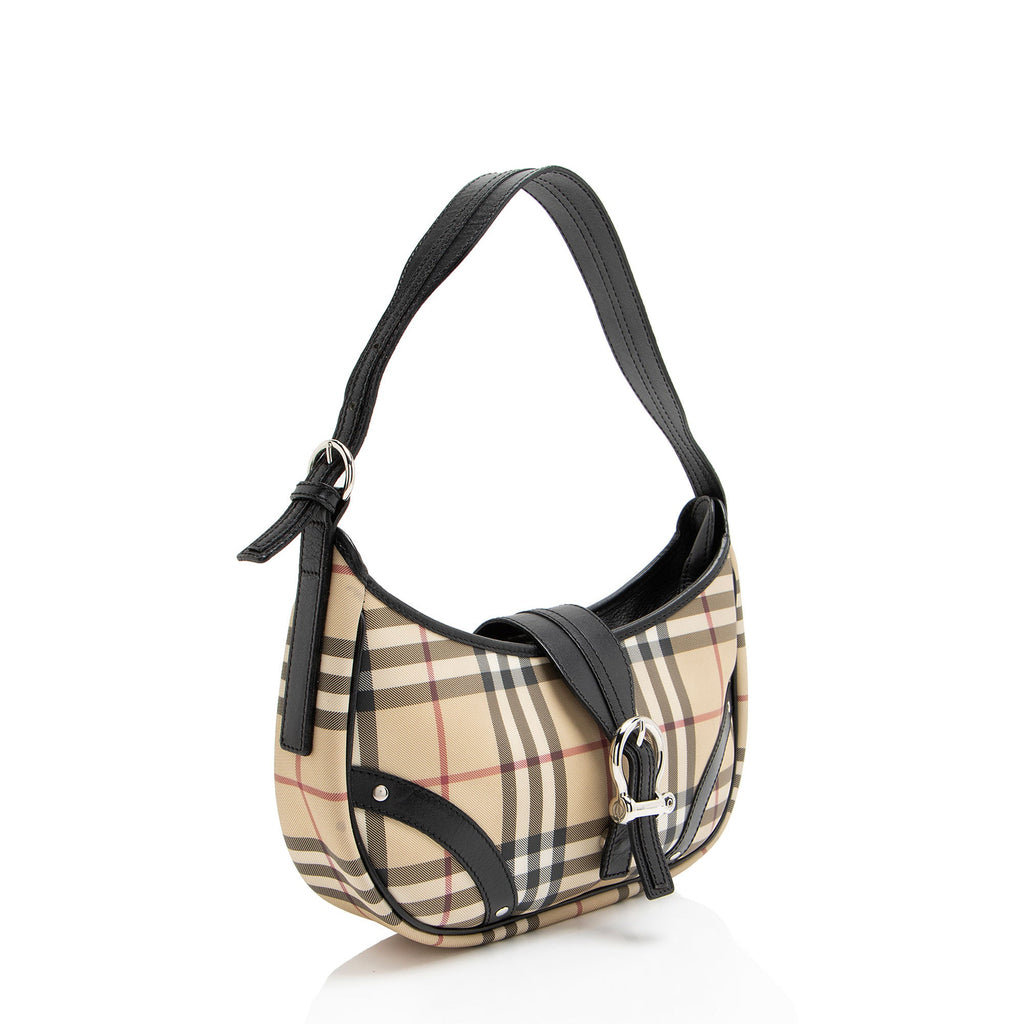 Burberry Nova Check Small Buckle Hobo