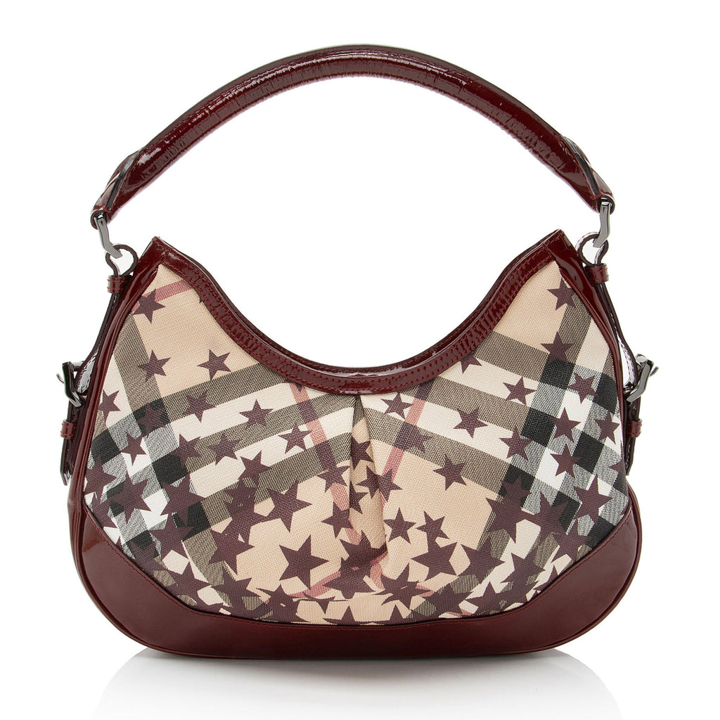 Burberry Nova Check Stars Hernville Small Hobo
