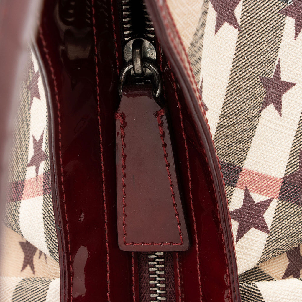Burberry Nova Check Stars Hernville Small Hobo