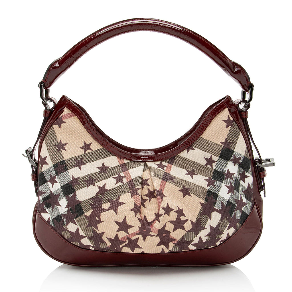 Burberry Nova Check Stars Hernville Small Hobo