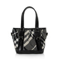 Burberry Nylon Beat Check Lowry Small Tote (SHF-7JwJMZ)