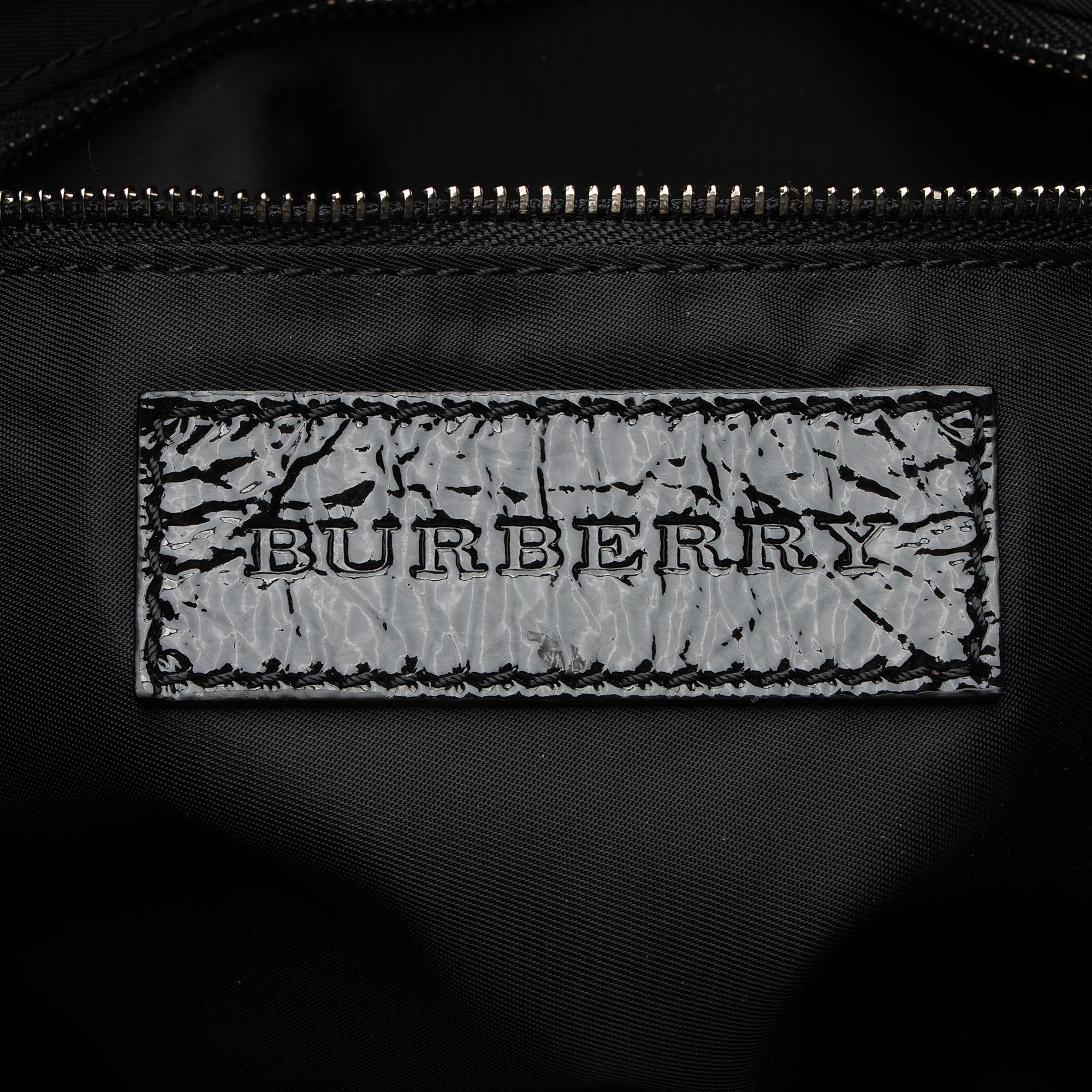 Burberry Nylon Beat Check Lowry Small Tote (SHF-7JwJMZ)