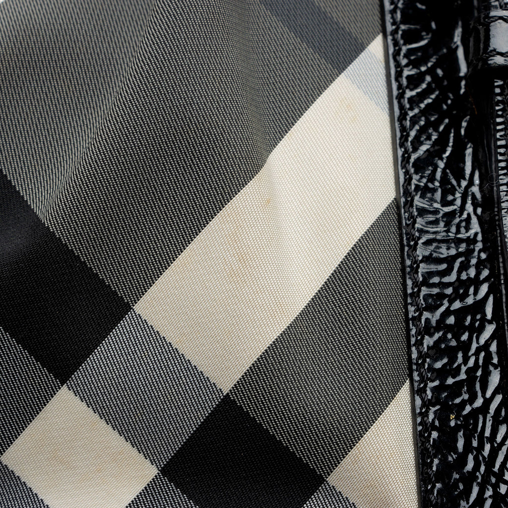 Burberry Nylon Beat Check Lowry Small Tote (SHF-cdEHqY)