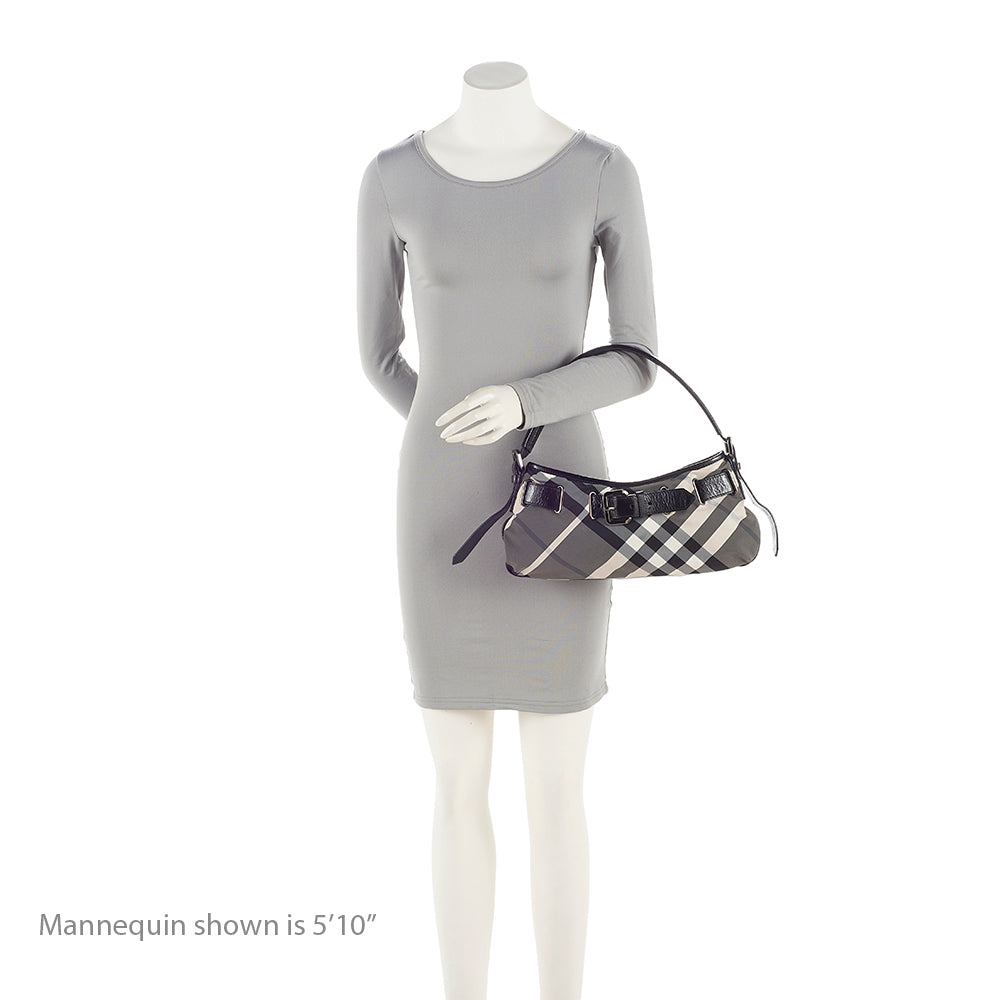 Burberry Nylon Beat Check Shoulder Bag (SHF-21878)