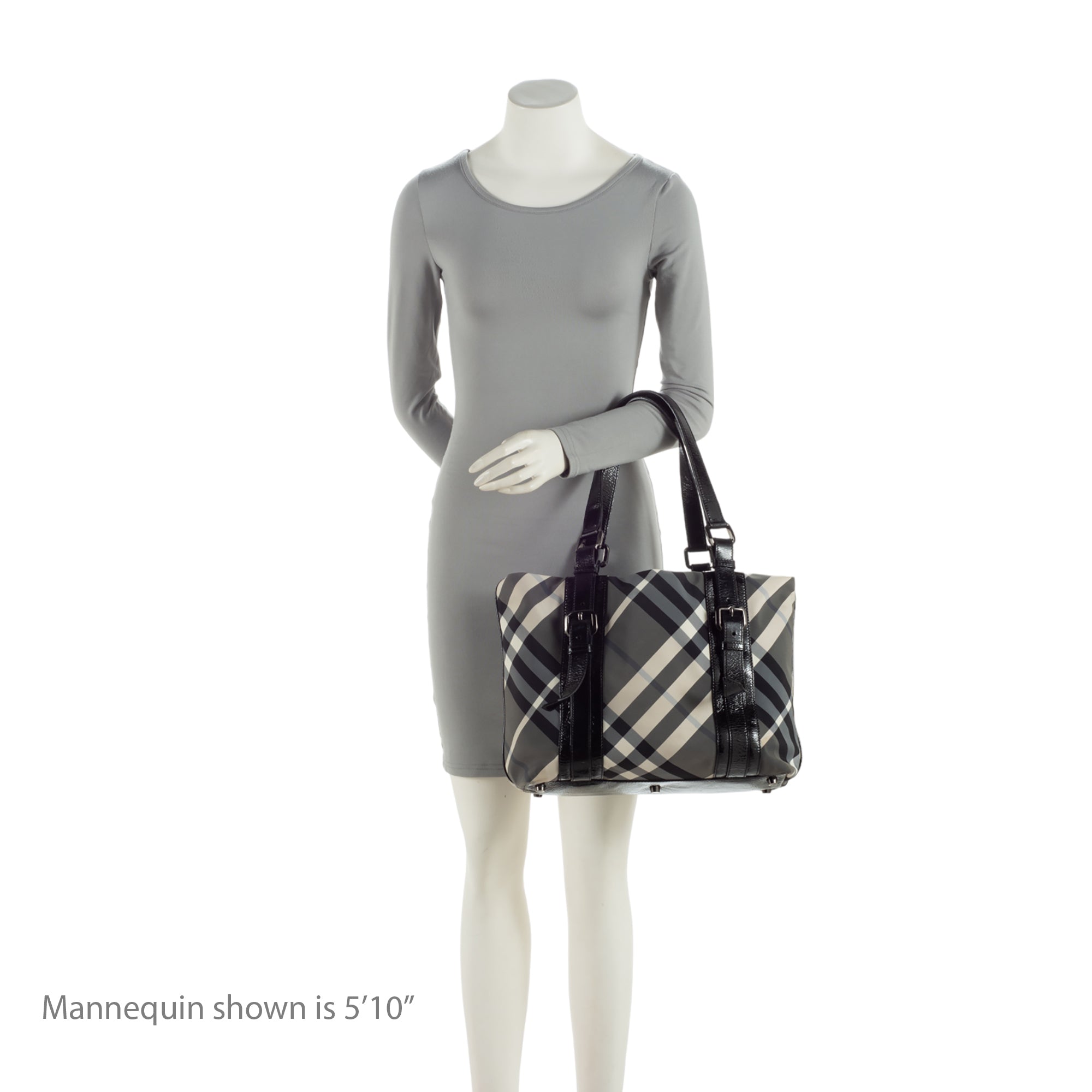 Burberry Nylon Beat Check Victoria Large Tote (SHF-Ll7sNt)