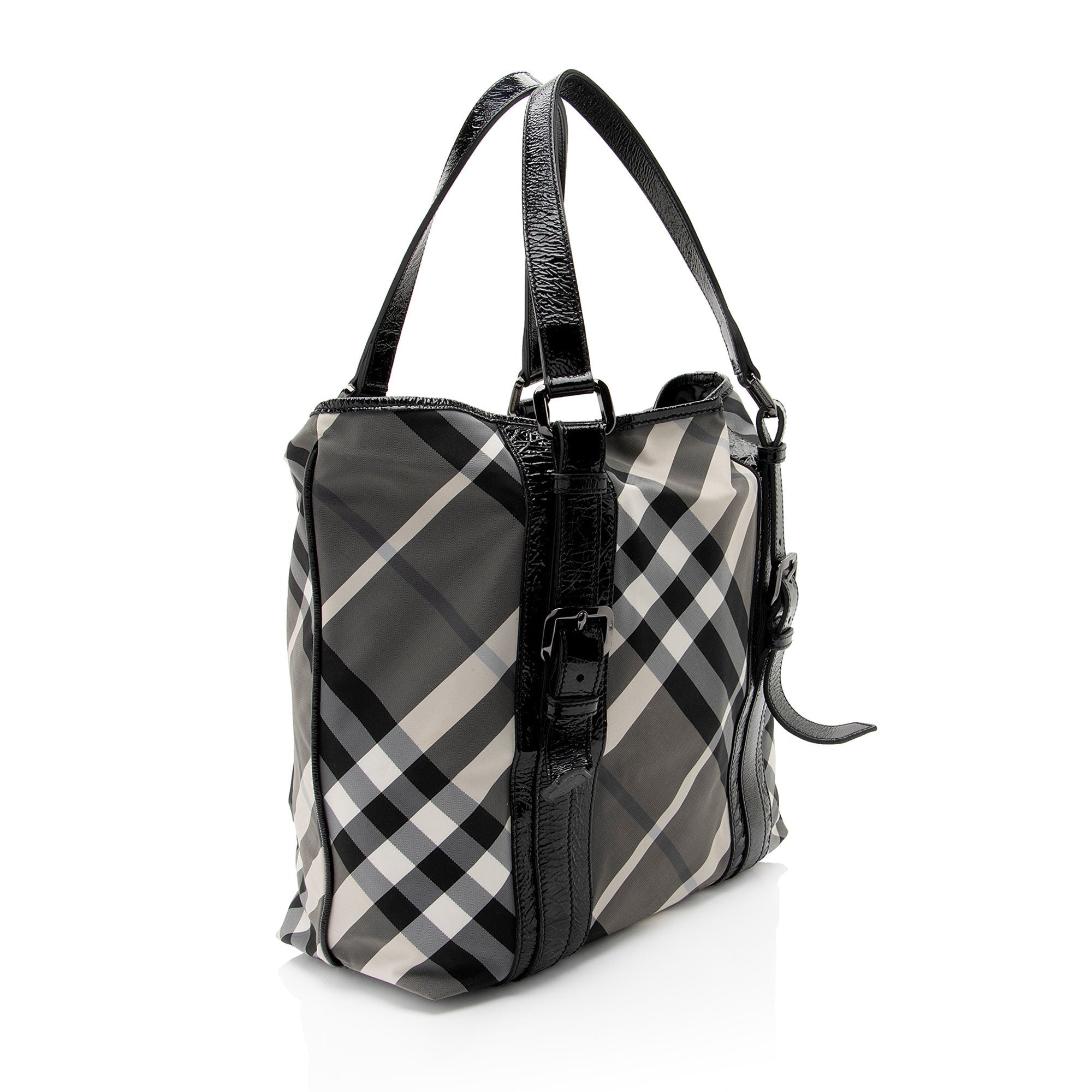 Burberry Nylon Beat Check Victoria Large Tote (SHF-Ll7sNt)