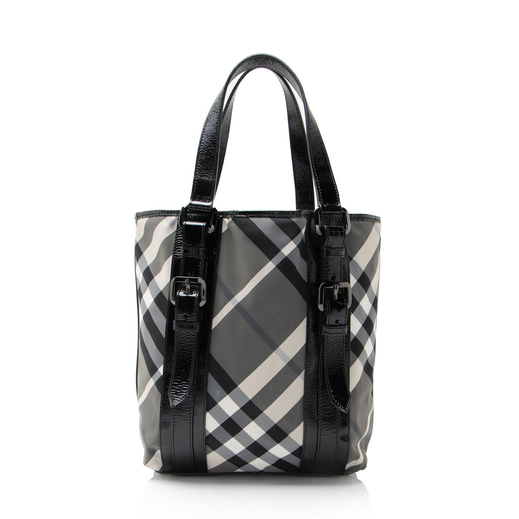 Burberry Nylon Beat Check Victoria Tote