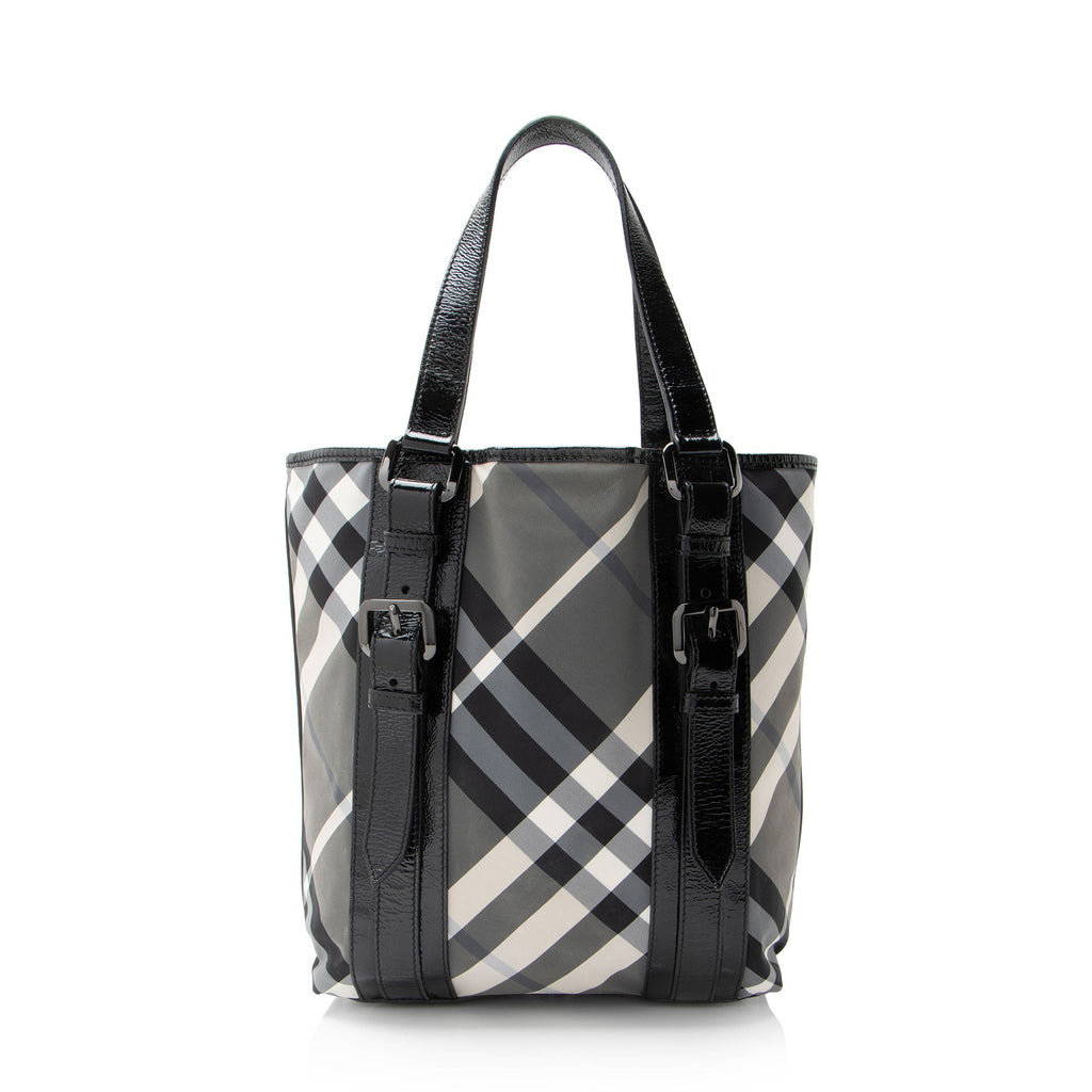Burberry Nylon Beat Check Victoria Tote